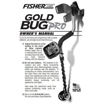Fisher Gold Bug Pro Instruction Manual Digital
