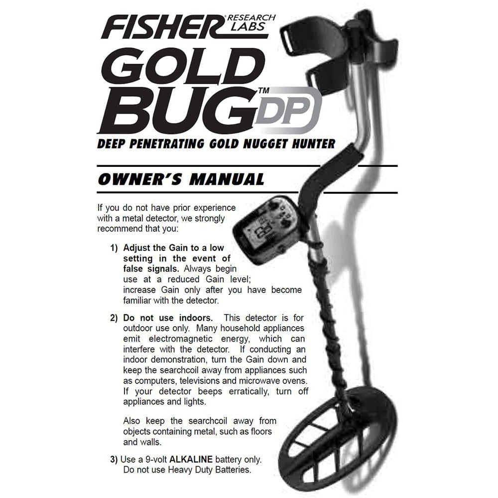 Fisher Gold Bug DP Instruction Manual Digital