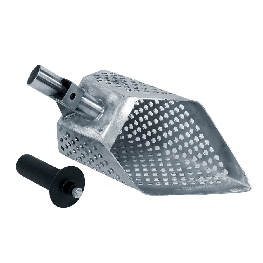 Dune Scoops Anaconda stainless steel sand scoop with 8mm round holes and reinforced nose