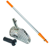 Dune Scoops Stingray metal detector scoop in use position with handle