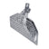 Anaconda metal detecting scoop showing 8mm round hole pattern for retaining small targets