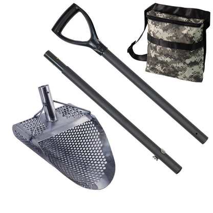 Dune Scoops Kraken 11 x 8" Stainless Metal Detector Sand Scoop w/ Sm Hexagon Holes
