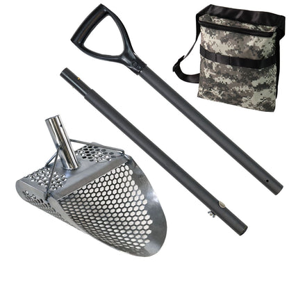 Dune Scoops Hydra 11" x 8" Stainless Steel Metal Detector Sand Scoop w/ Lg Hexagon Holes