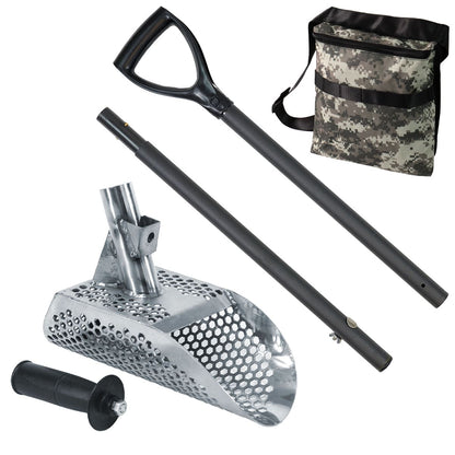 Dune Scoops Poseidon 10" x 5" Stainless Steel Metal Detector Sand Scoop Hexagon Holes