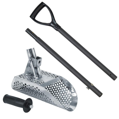 Dune Scoops Poseidon 10" x 5" Stainless Steel Metal Detector Sand Scoop Hexagon Holes