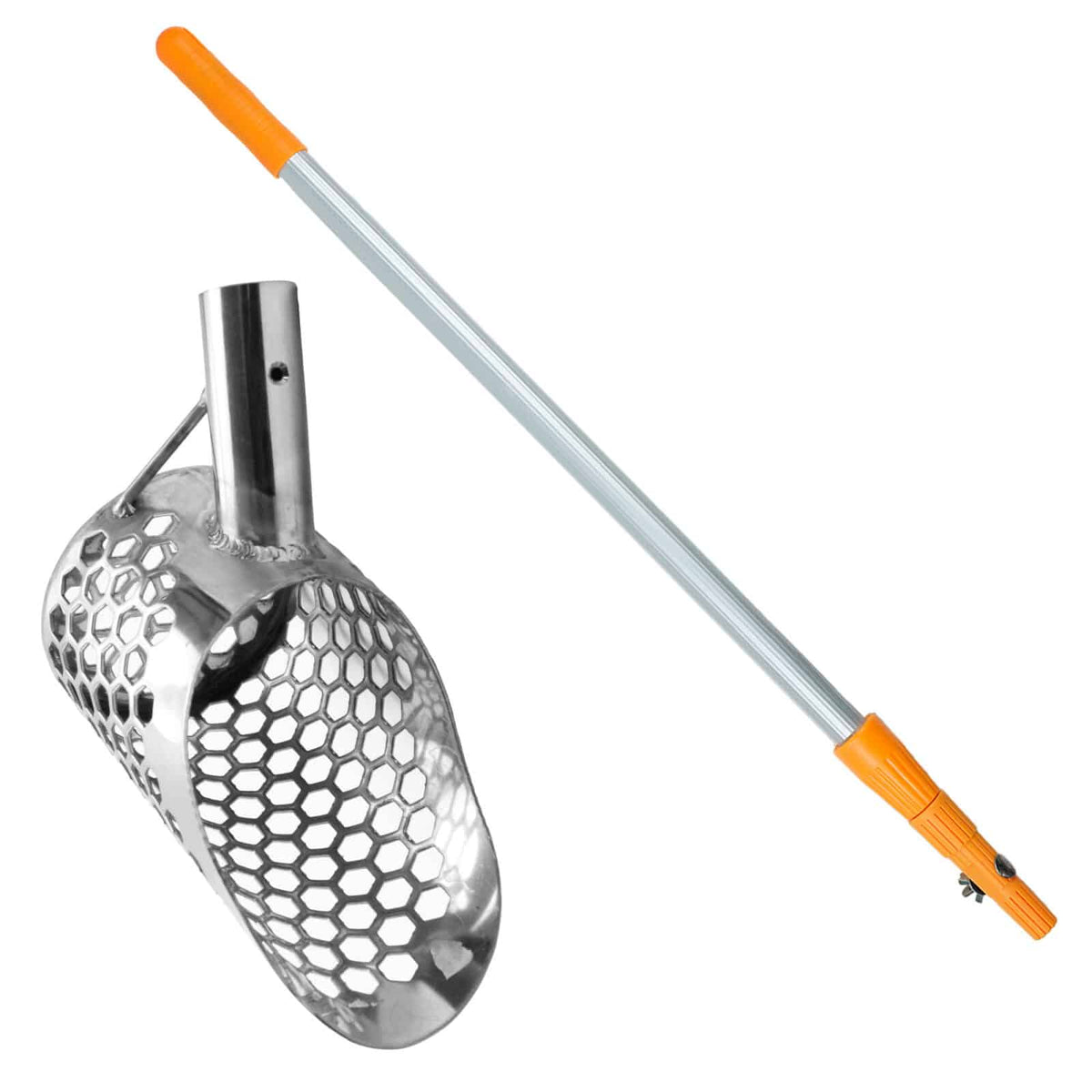 Stingray stainless steel sand scoop detail showing steel thickness and build quality