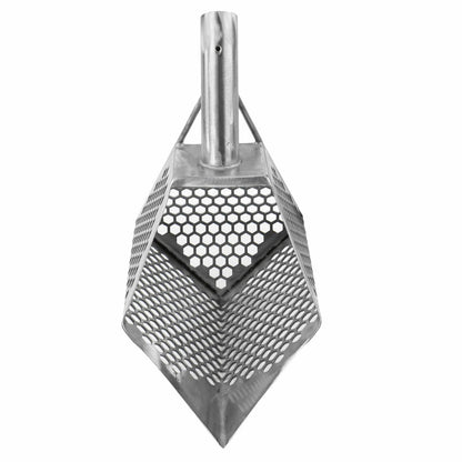 Dune Anaconda metal detector scoop dimensions and stiffening rib detail