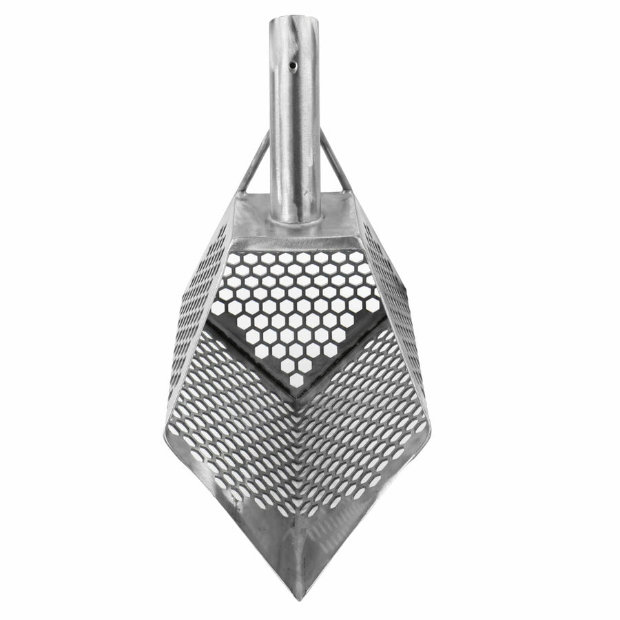 Dune Anaconda metal detector scoop dimensions and stiffening rib detail