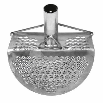 Dune Scoops Orca 11.5 x 8 Stainless Steel Sand Scoop with 10 mm Holes & Pointed Tip