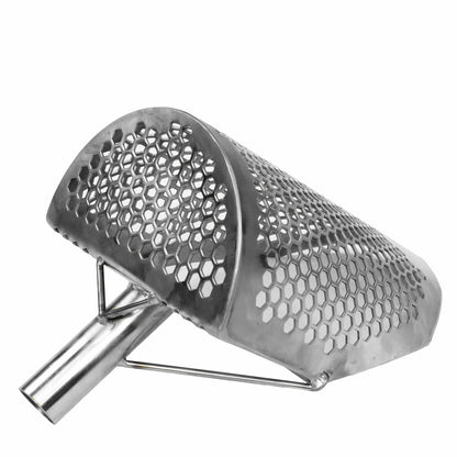 Dune Scoops Orca 11.5 x 8 Stainless Steel Sand Scoop with 10 mm Holes & Pointed Tip