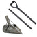 Loch Ness Mini titanium scoop with two-piece carbon fiber travel handle and D-grip