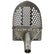 Top view of Loch Ness Mini titanium scoop bucket showing hex mesh and handle tube
