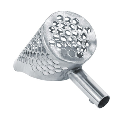 Dune Scoops Stingray sand scoop demonstrating front grip mounting option