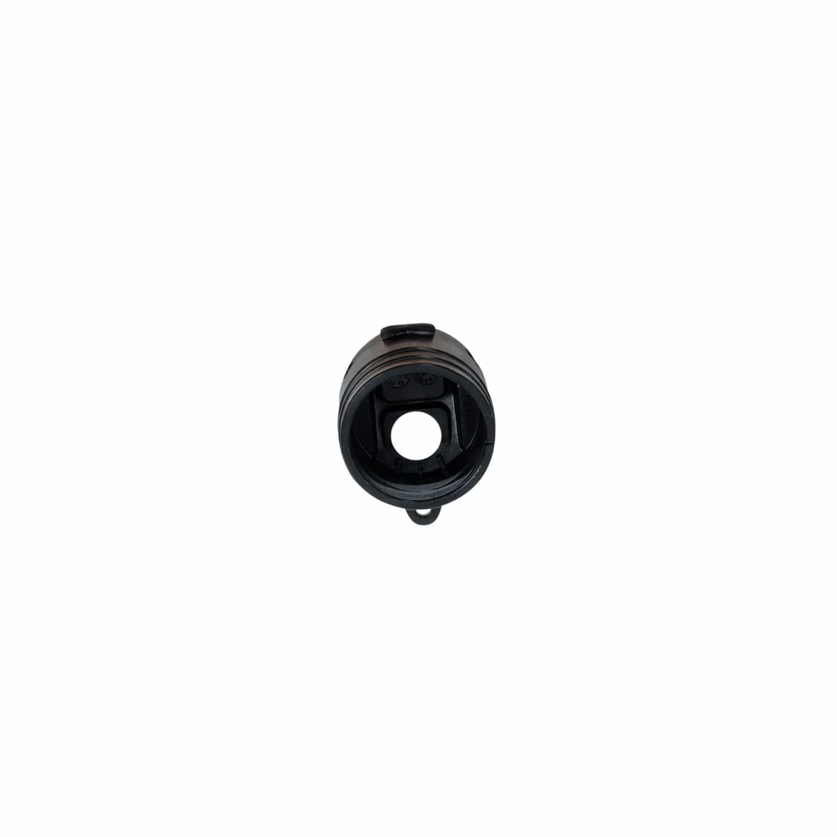 Close-up view of Minelab Equinox battery bung showing seal design