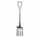 Lesche King of Spades 42-inch digging fork with D-handle and rubber foot pad