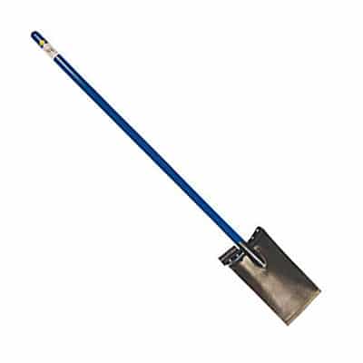 King of Spades Shovel with 13-inch Edge, Rubber Foot Pad, and Long Handle