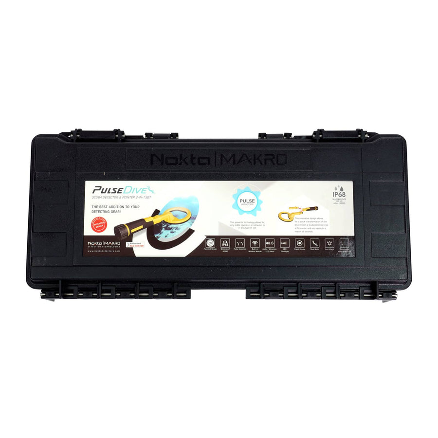The protective hard case for the Nokta PulseDive underwater metal detector  
