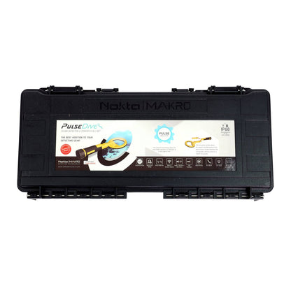 Nokta Pulsedive hard-shell carrying case open showing custom-molded interior compartment