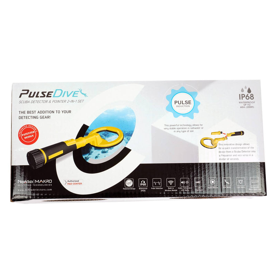 The product box for the Nokta PulseDive metal detector