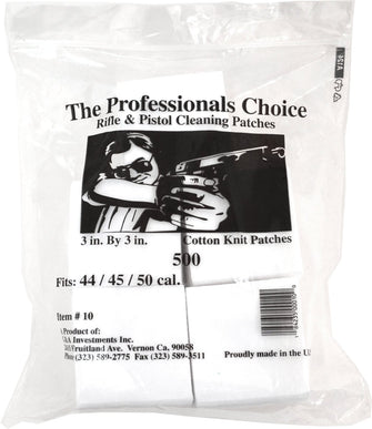 The Professionals Choice Square Knit Cleaning Patches 44 / 45 / 50 Cal 500 pack