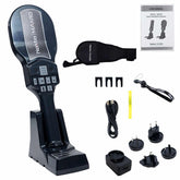 NMS30 handheld security detector showing control panel and LED indicators