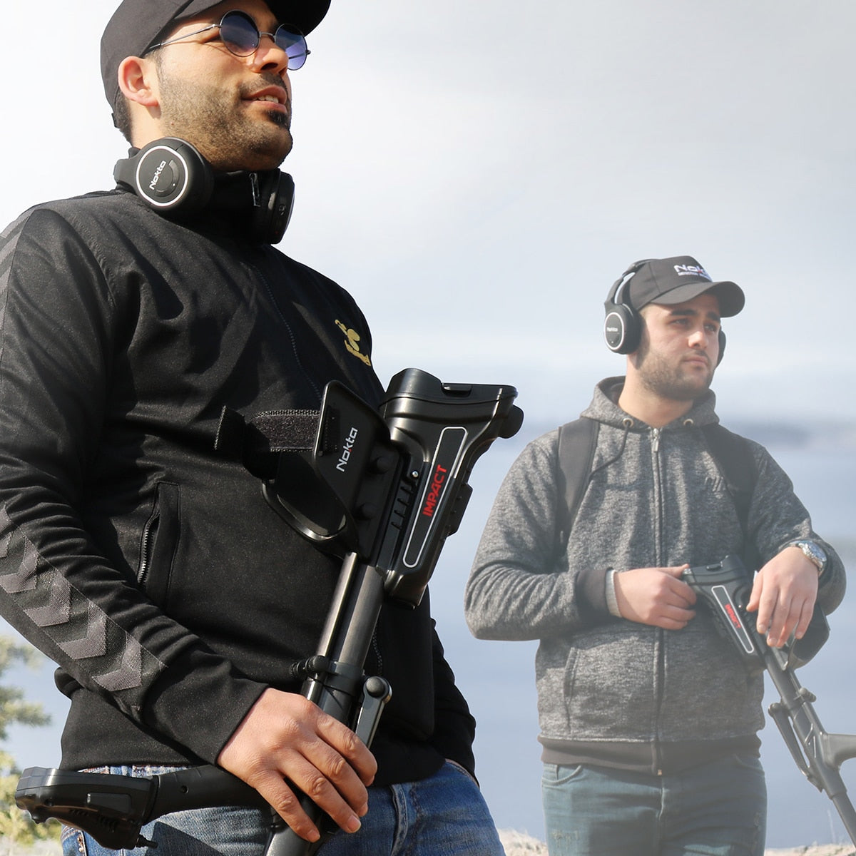Nokta Impact Pro search coil and control box detail view