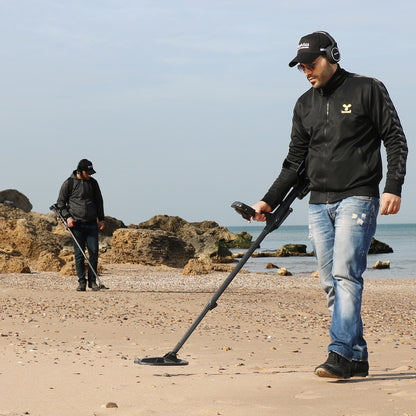 Nokta Impact metal detector assembled showing adjustable shaft length