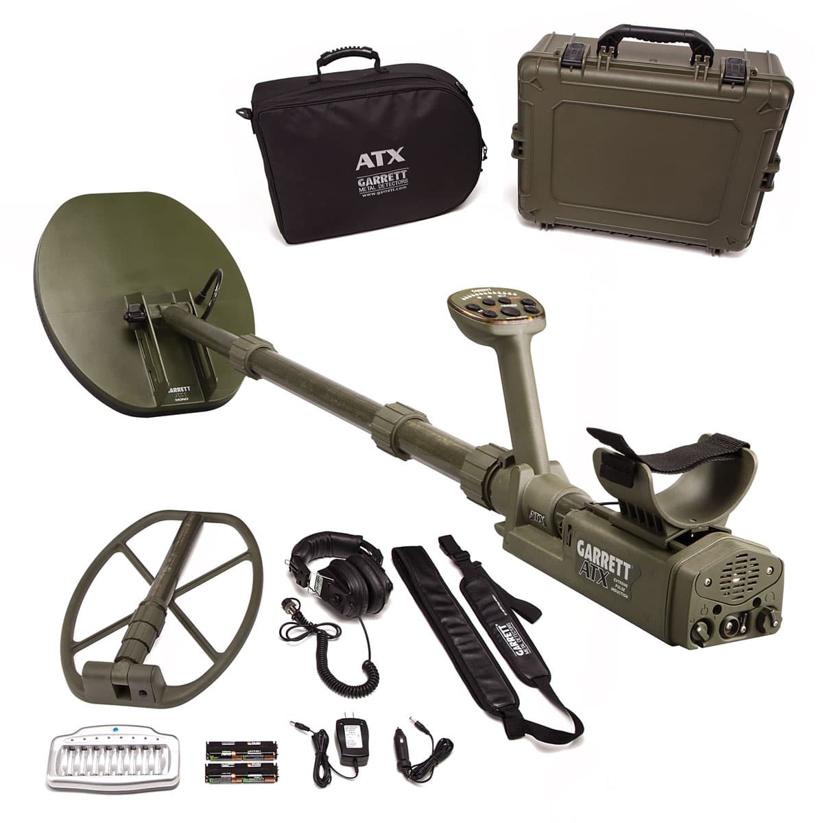 Garrett ATX Deepseeker Metal Detector w/ Mono Closed Search Coil, 20 Inch Deepseeker Coil - Military Discount