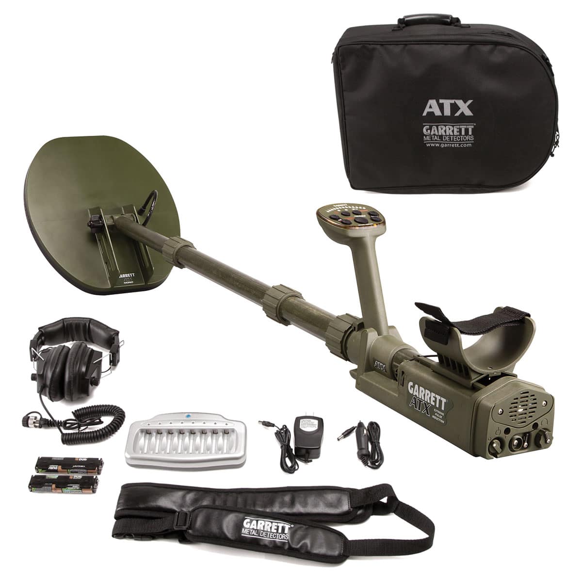 Garrett ATX PI Metal Detector w/ 11x13" Mono Closed Coil - Military Discount