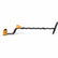 Garrett ACE 400 metal detector lying horizontal, full length from armrest to search coil