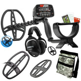 Garrett AT MAX metal detector with Viper coil and camo diggers pouch bundle