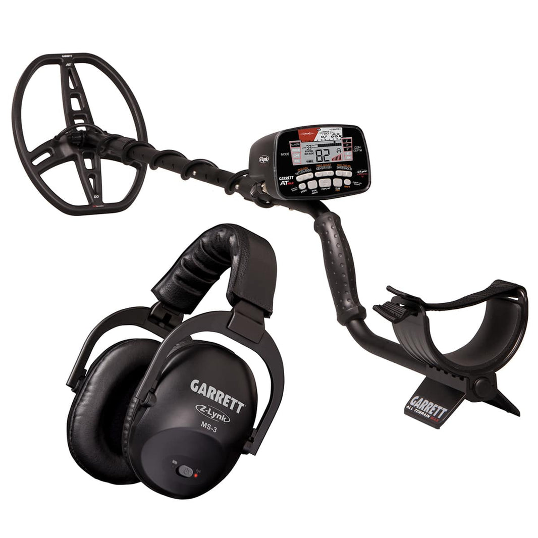 Garrett AT MAX waterproof metal detector with wireless headphones
