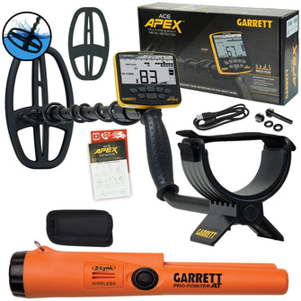 Garrett ACE APEX Metal Detector with Garrett Pro-Pointer AT with Z-lynk