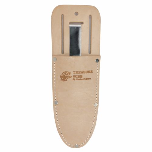 Treasure Wise leather sheath with spring metal clip for 11 inch digging knife