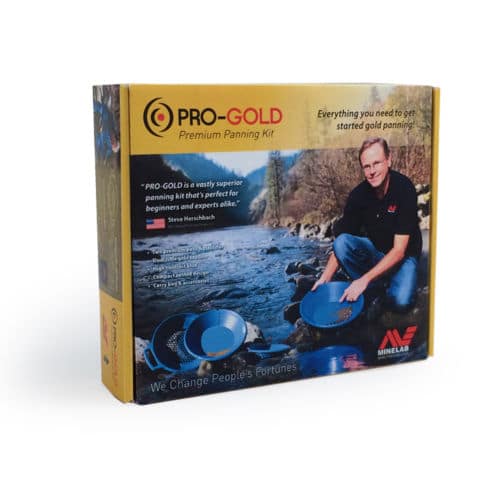 Minelab PRO-GOLD premium panning kit retail box