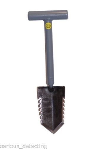 Lesche Sampson 18" T-Handle Double Serrated Shovel with Right Serrated Digging Tool