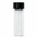 TerraX 1oz clear glass storage vial with black screw-on lid for gold prospecting