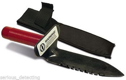 Lesche Sampson 18" T-Handle Double Serrated Shovel with Right Serrated Digging Tool