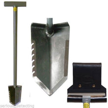 Lesche T-Handle Shovel Serrated Edge and ReadyShovel Leather and Kydex Holster