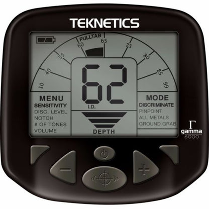 Teknetics Gamma 6000 Metal Detector w/ 11" DD Double-D Coil and 2 Year Warranty (Open Box)
