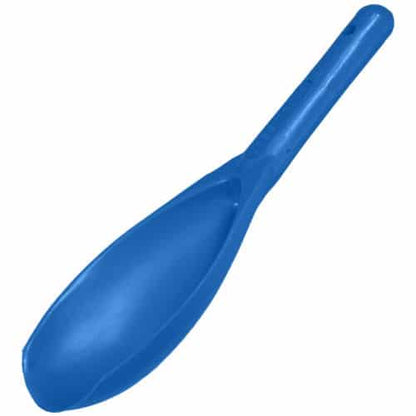 Multiple TerraX plastic scoops showing size comparison and handle design