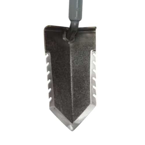 Lesche Mini Sampson 18" Ball Handle Shovel with Double Serrated Edge