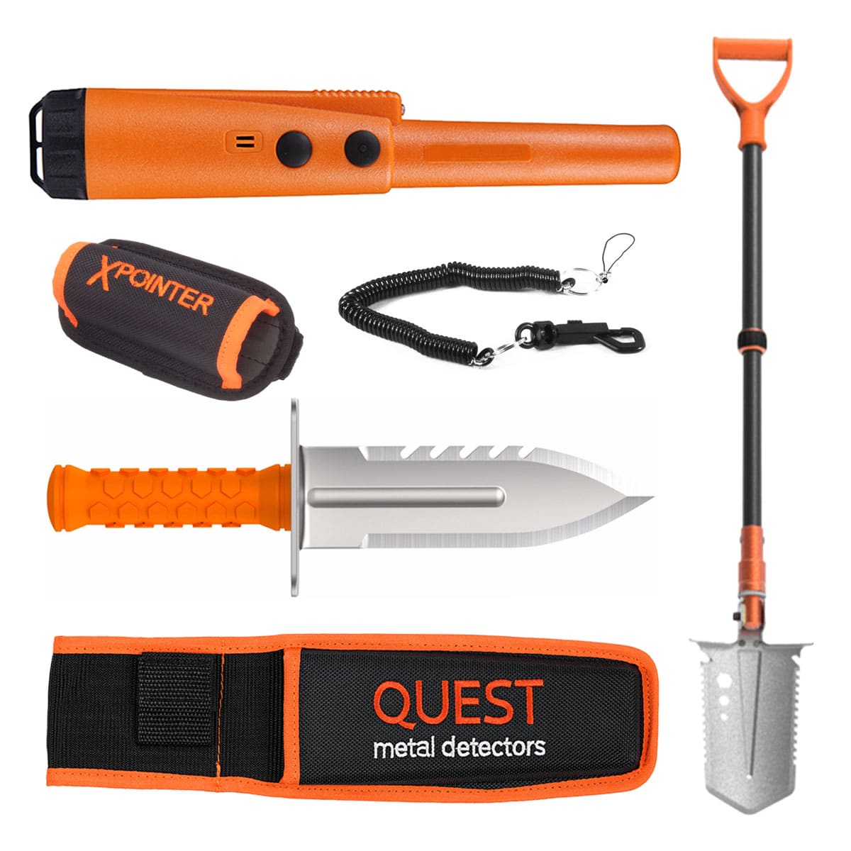 Quest XPointer Land Orange with Diamond Digger Tool Left and Spade