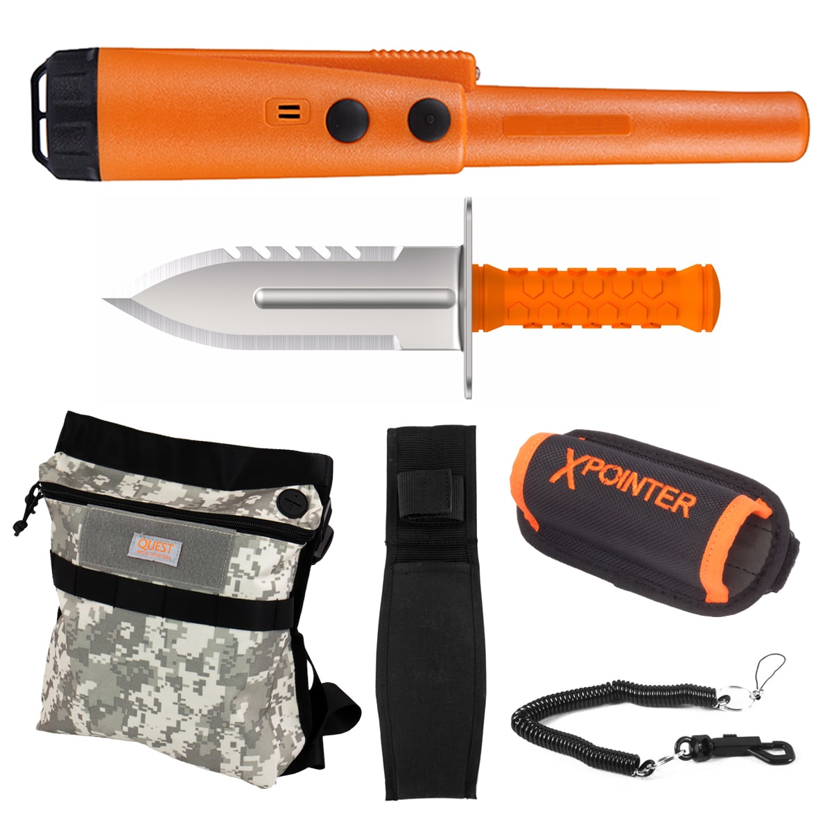 Quest xPointer Land - Orange, Digital Camo Pouch & Diamond Digger Tool Right