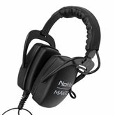 Side view of Nokta waterproof headphones showing connector cable