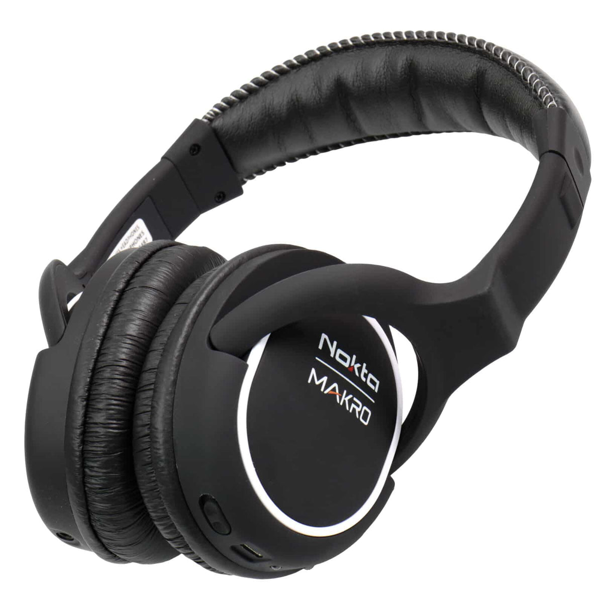 Close-up view of Nokta green wireless headphones showing adjustable headband and controls