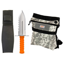 Quest Diamond Digger Tool Left Side Serrated Blade & Camo Pouch