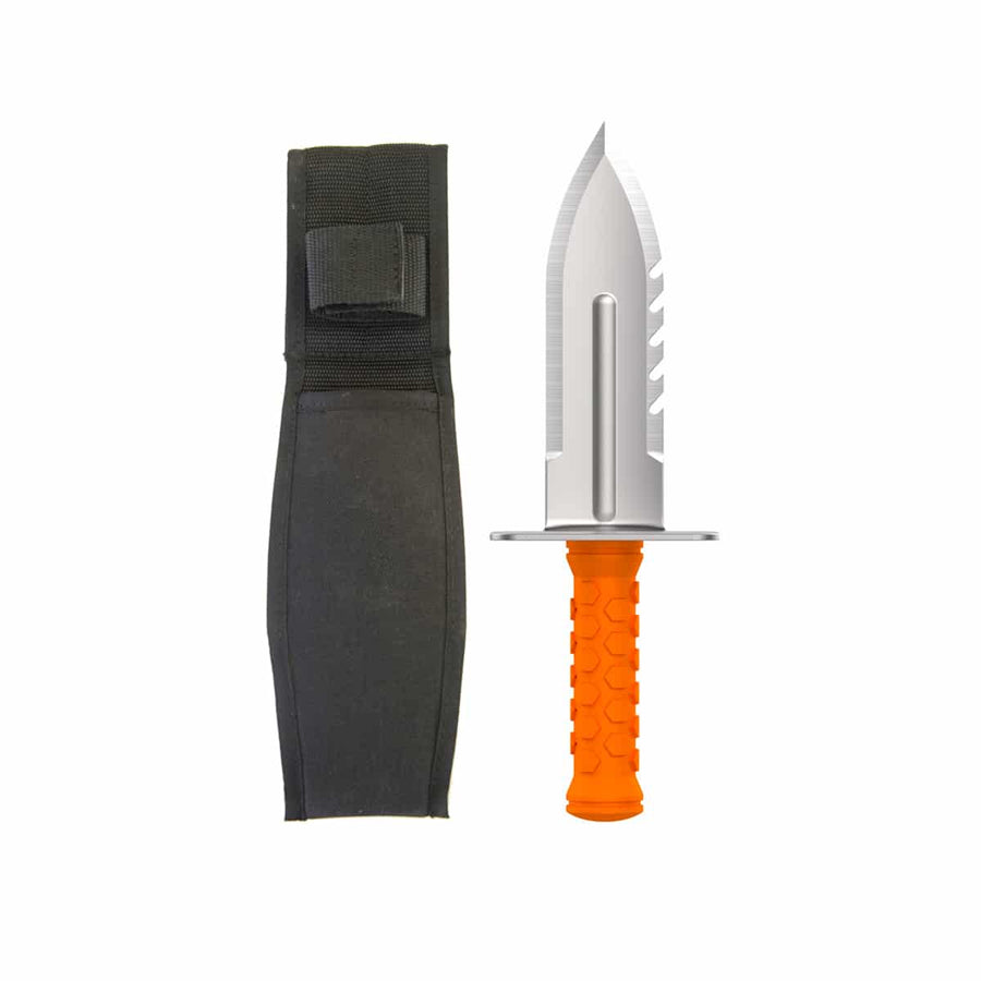 Quest Diamond stainless steel digger with serrated edge and textured grip handle