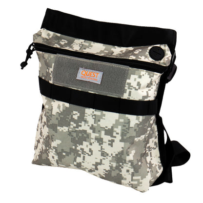 Quest Digital Camo Metal Detector Finds Pouch with Adjustable Belt