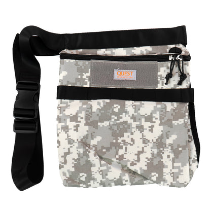Quest Digital Camo Metal Detector Finds Pouch with Adjustable Belt